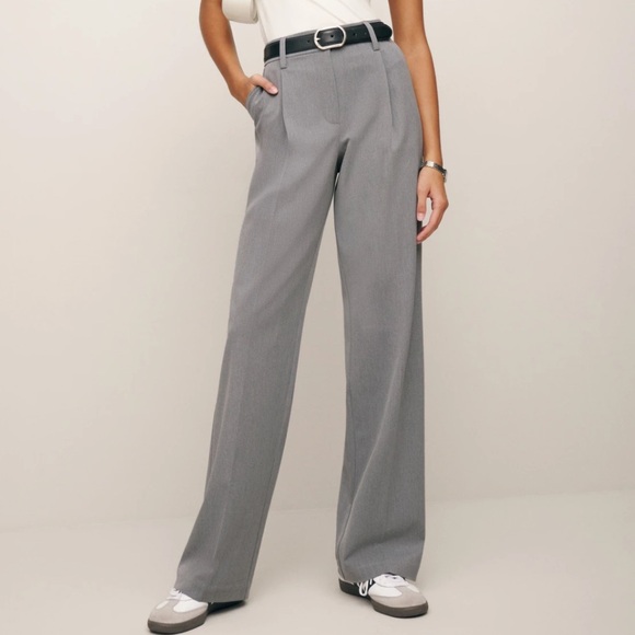 Reformation Pants - REFORMATION - Alex Pant (grey twill)